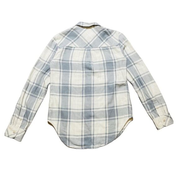 TNA Flannel Plaid Button Down Shirt Blue White Small Cabincore - Picture 6 of 6